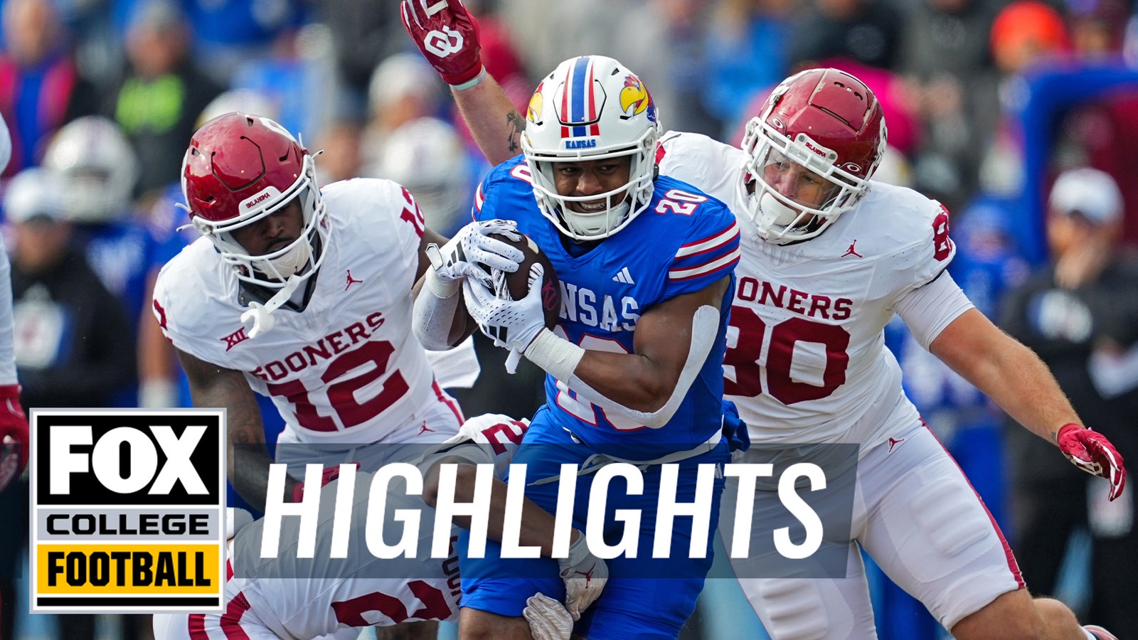 No. 6 Oklahoma Sooners vs. Kansas Jayhawks Highlights | CFB on FOX