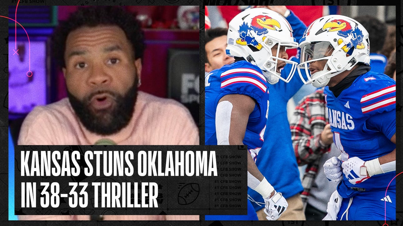 Kansas STUNS Oklahoma in 38-33 win: RJ Young reacts | No. 1 CFB Show