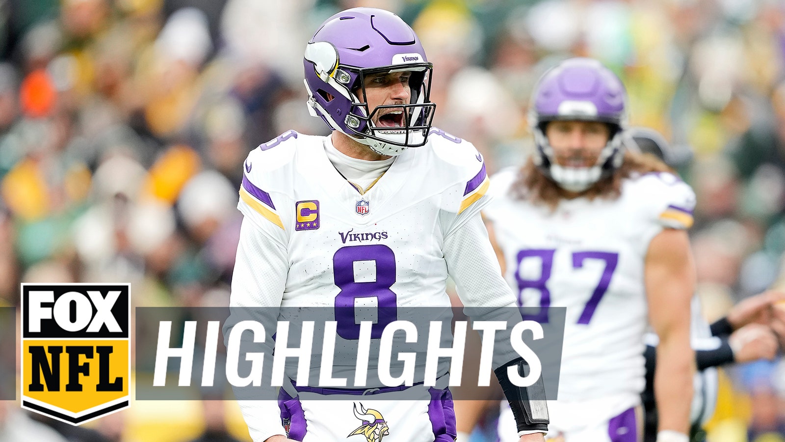 Kirk Cousins records two TDs and 274 yards in Vikings win vs. Packers before leaving with an injury