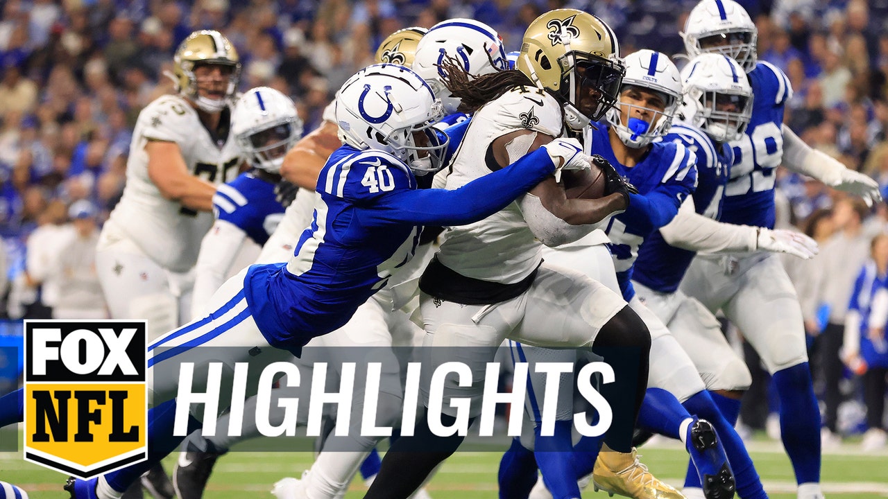 Alvin Kamara tallies 110 total yards and two touchdowns in Saints' 38-27 ranking over Colts