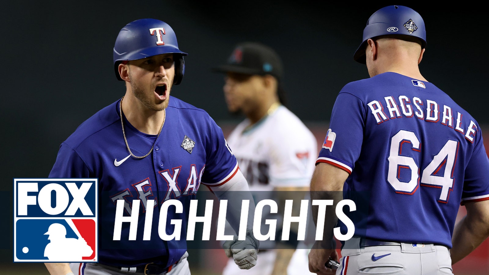 Mitch Garver hits an RBI single to give Rangers the first run of the game against Diamondbacks 