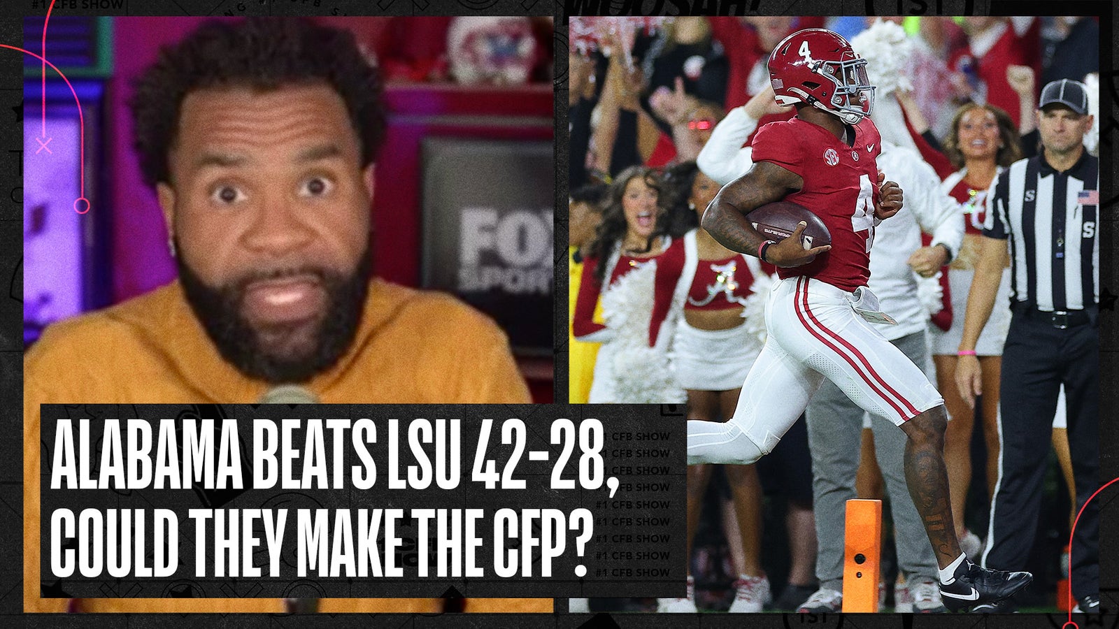 RJ Young reacts to the Alabama Crimson Tide beating the LSU Tigers