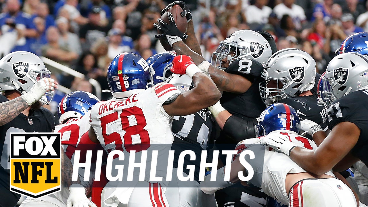 Josh Jacobs and Jakobi Meyers lift Raiders' offense in 30-6 victory over  Giants | NFL Highlights