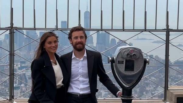 NASCAR Cup Series champion Ryan Blaney on the observation deck of the Empire State Building