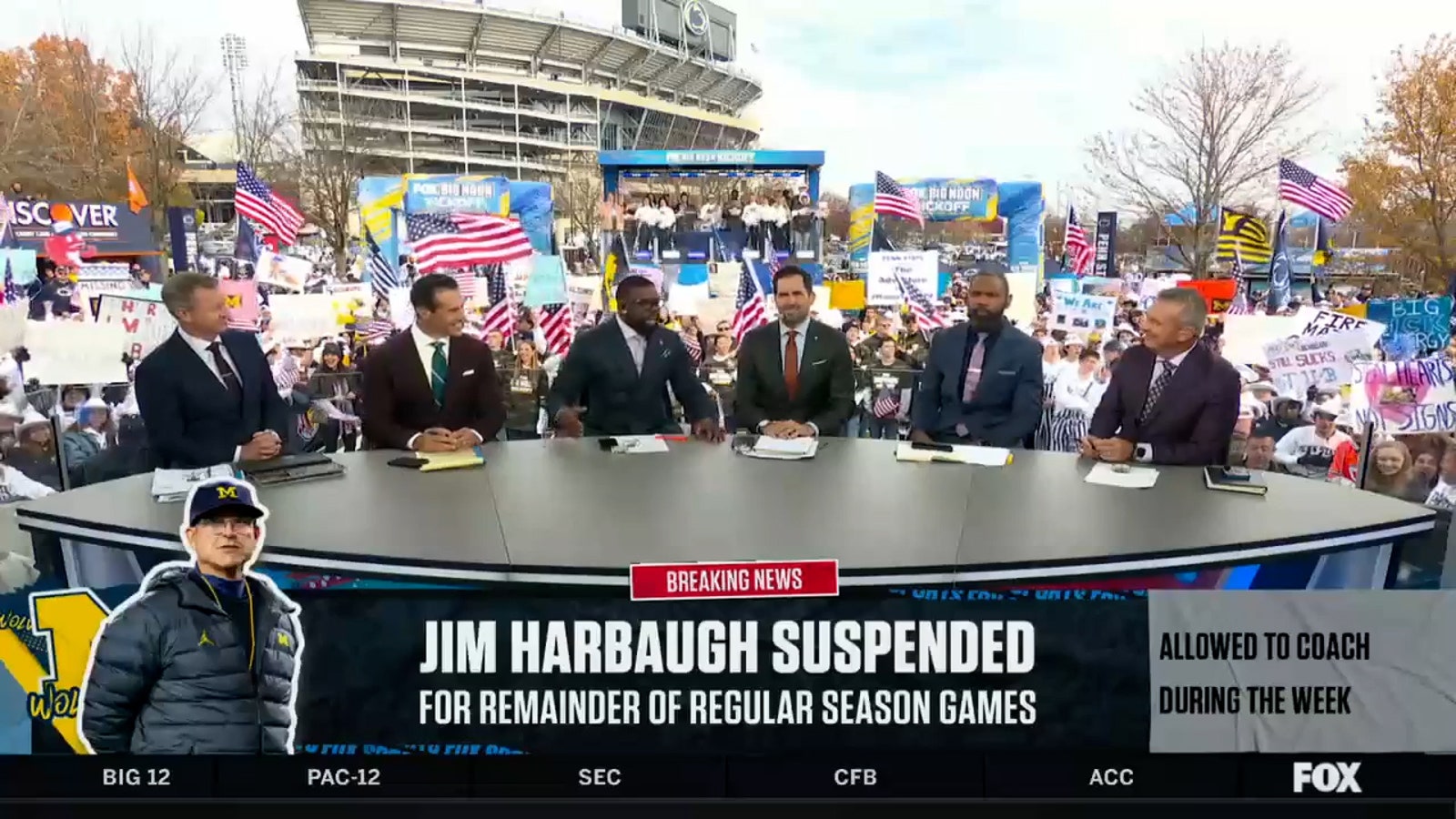 'Big Noon Kickoff' crew discusses the Jim Harbaugh situation