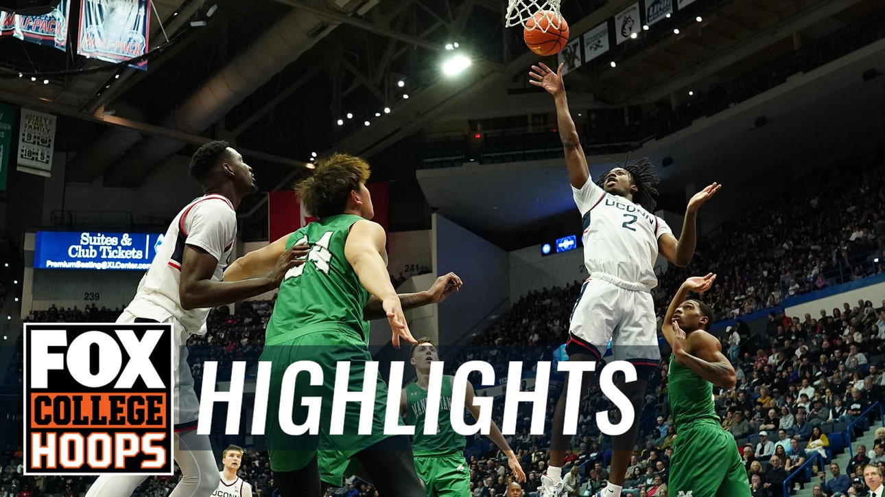 Tristen Newton goes off for a triple-double in UConn's dominant 90-60 victory over Manhattan