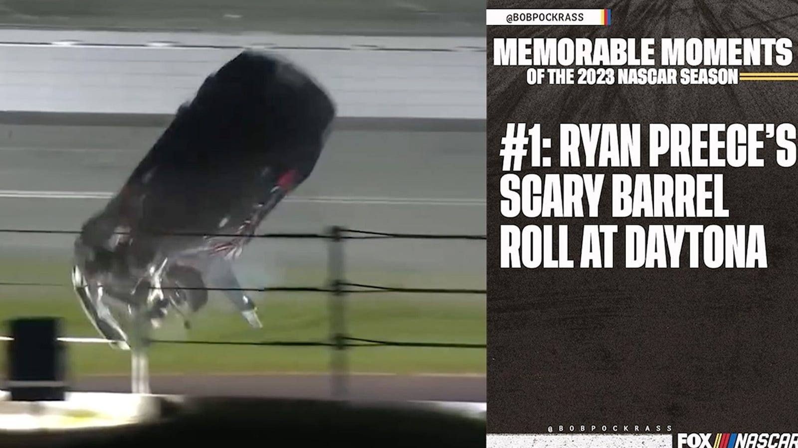 Ryan Preece's scary barrel roll at Daytona | Most Memorable Moments of 2023 NASCAR Season