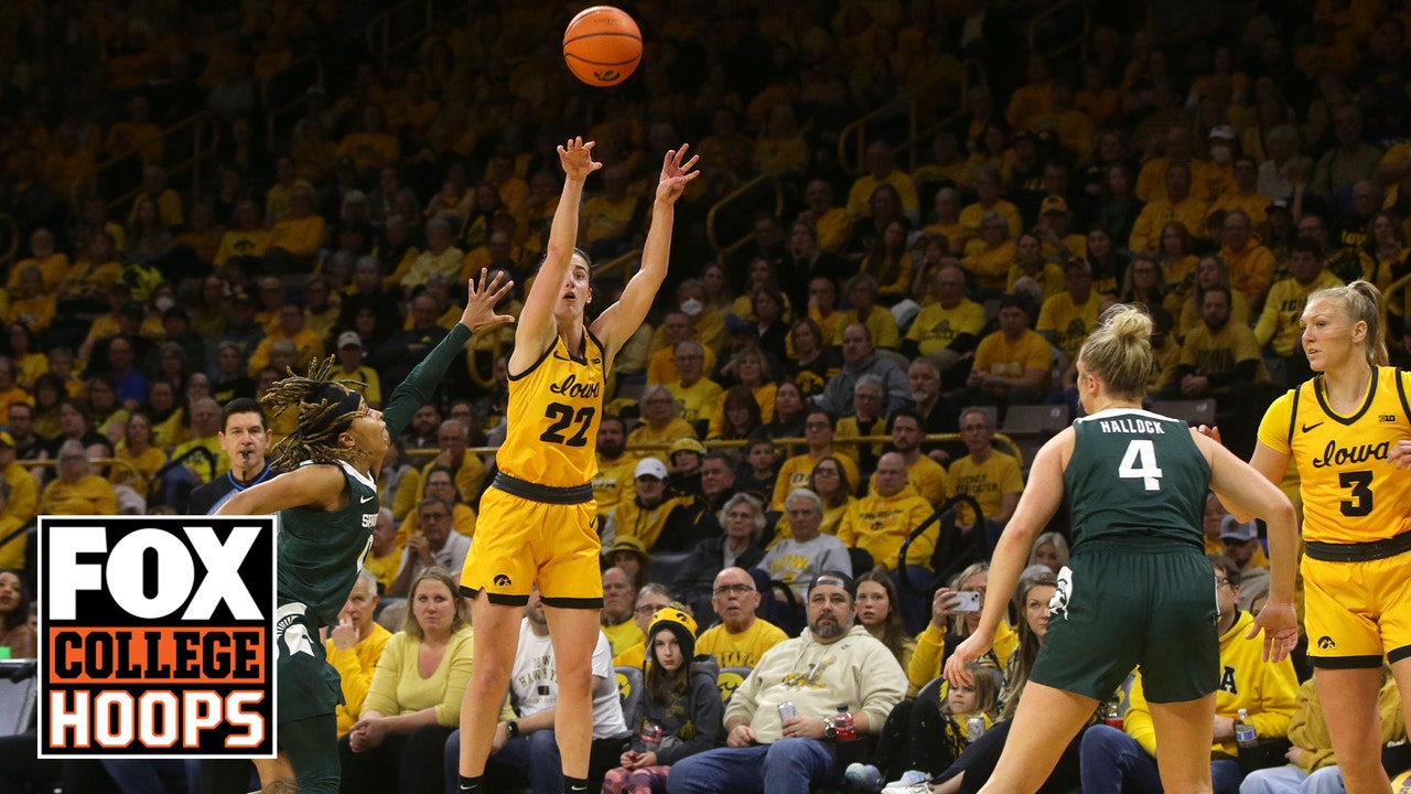 Caitlin Clark hits a 3-point BUZZER-BEATER to help Iowa defeat Michigan State, 76-73