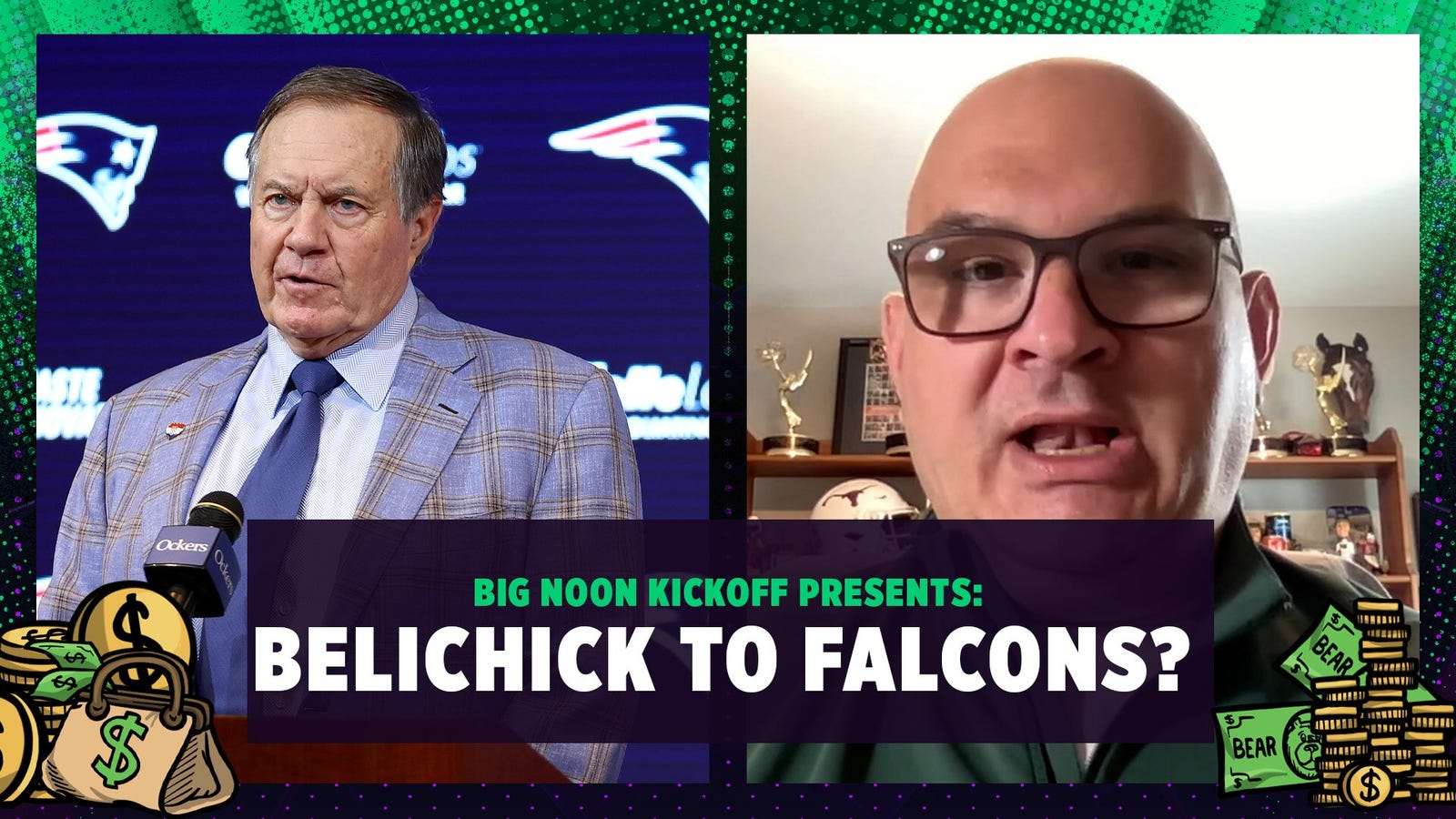 What are the odds that Bill Belichick lands with Falcons? 