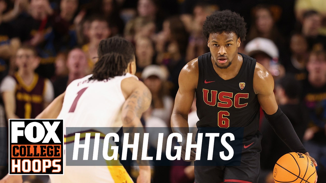 Bronny James registers 7 points and 4 assists in USC's loss to Arizona State | CBB on FOX