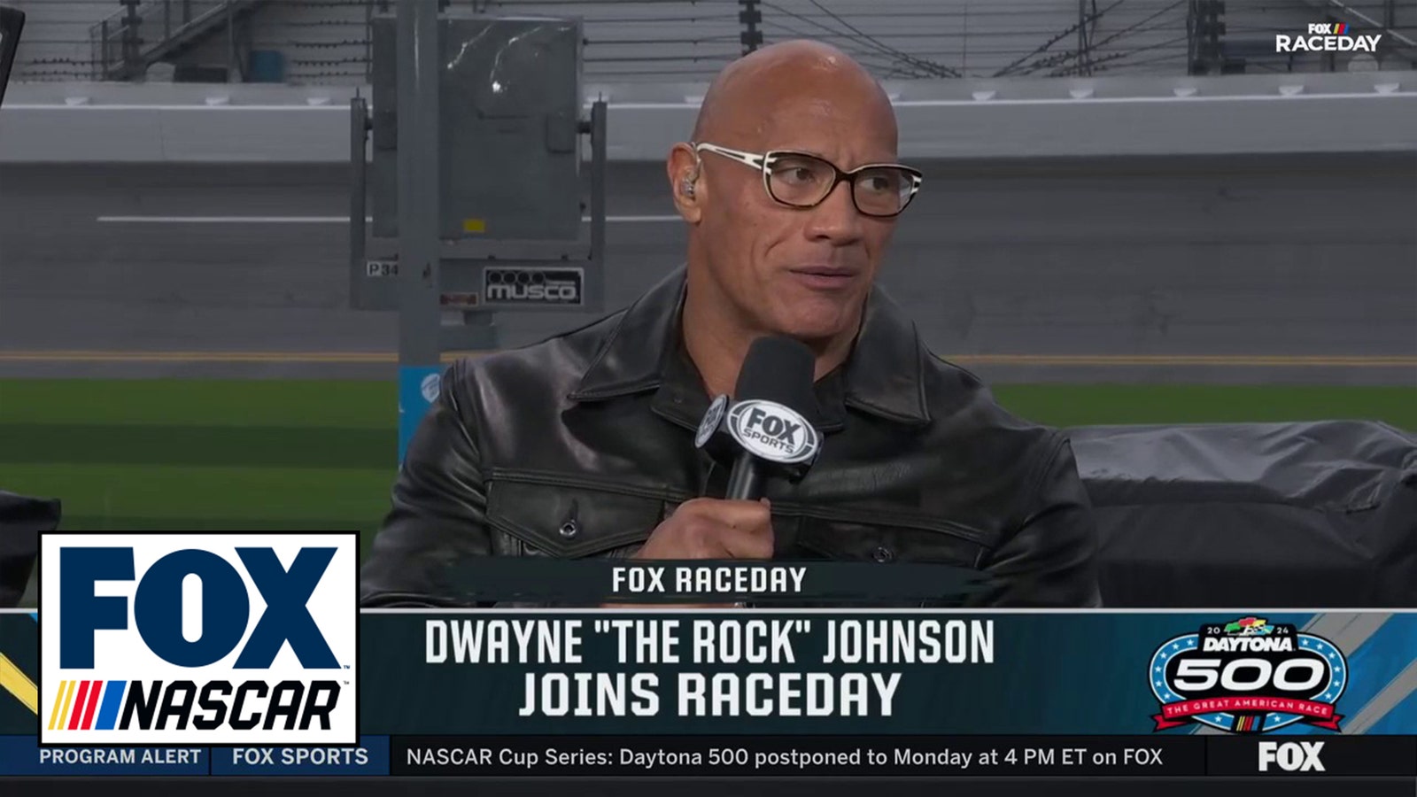 Daytona 500 Grand Marshal Dwayne Johnson joins 'FOX Raceday' crew to talk UFL launch