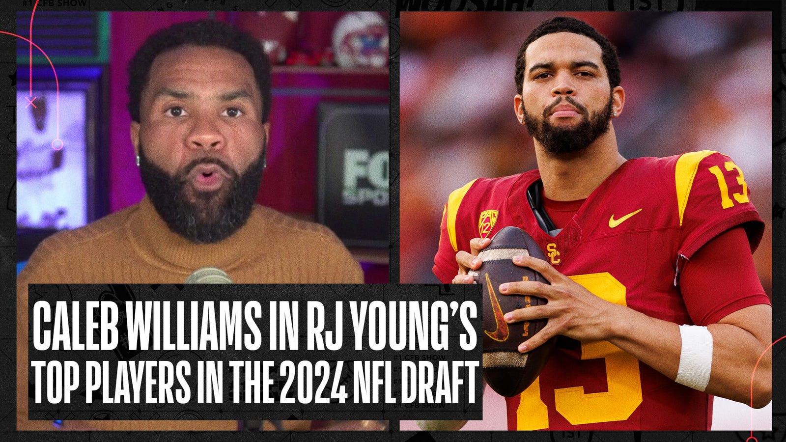 Caleb Williams & Marvin Harrison Jr. in RJ Young's top 1-5 players in the 2024 NFL Draft 