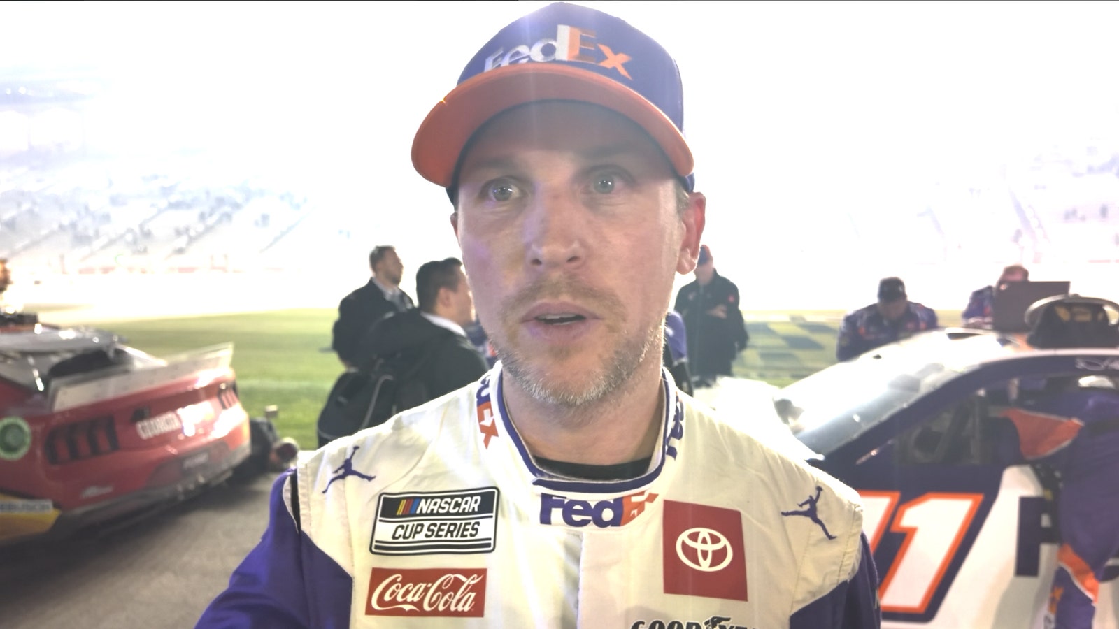 Denny Hamlin discusses his crash 'trifecta' in each stage of the Ambetter Health 400 