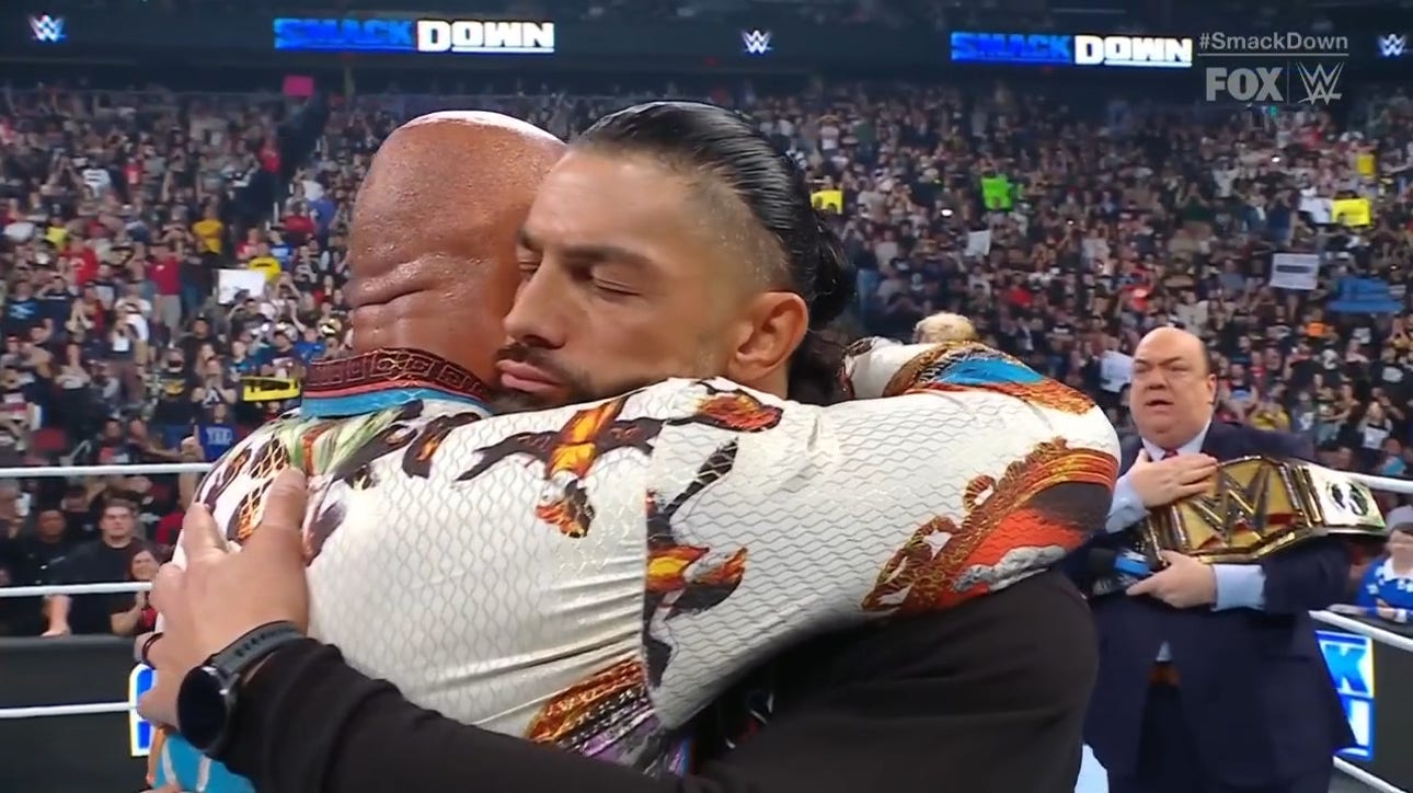 Roman Reigns tells The Rock to Acknowledge him before agreeing to tag vs. Cody Rhodes, Seth Rollins