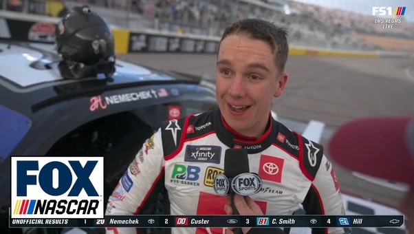 John Hunter Nemechek speaks on his first-place finish at the LIUNA in Las Vegas