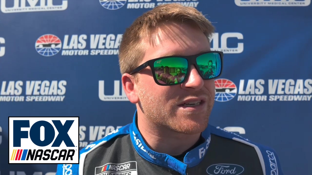 Chris Buescher on his tire falling off at Las Vegas | NASCAR on FOX