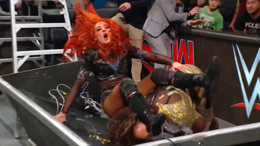 Becky Lynch vs. Nia Jax Last Woman Standing Match before WrestleMania 40 | WWE on FOX