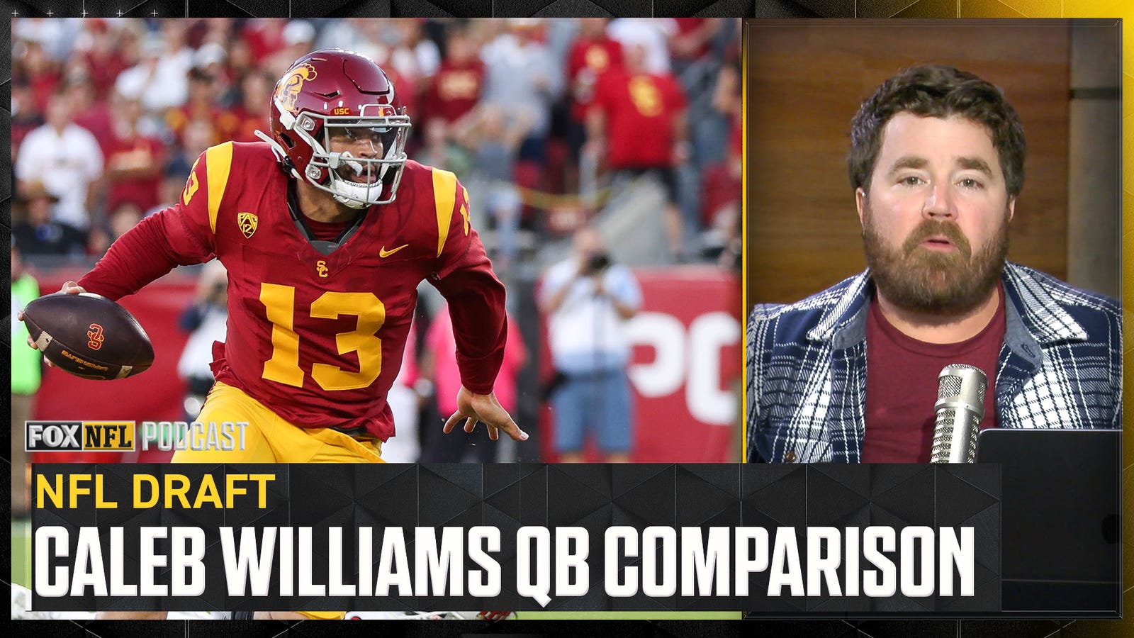 Where does Caleb Williams rank among former NFL QB prospects?