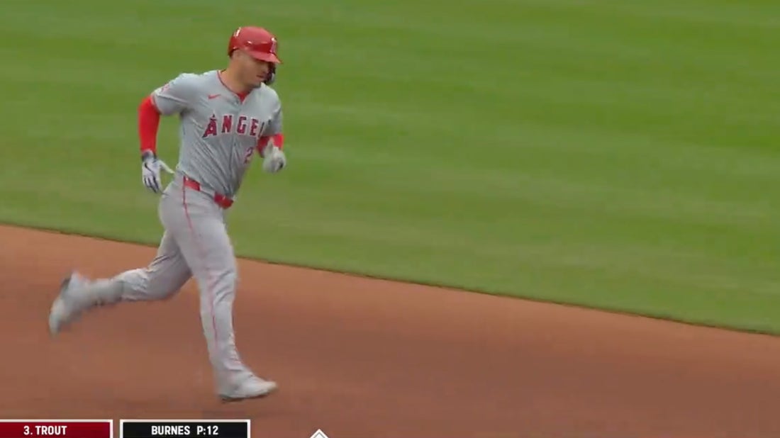 Angels' Mike Trout launches a solo home run in the first inning vs. the Orioles