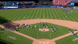 Benches clear between the Brewers and Mets after Rhys Hoskins slides into Jeff McNeil at second base