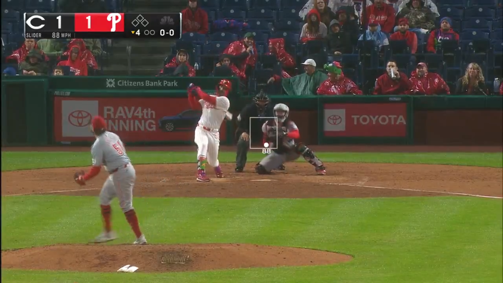 Bryce Harper belts SECOND homer of the game to help Phillies regain lead vs. Reds