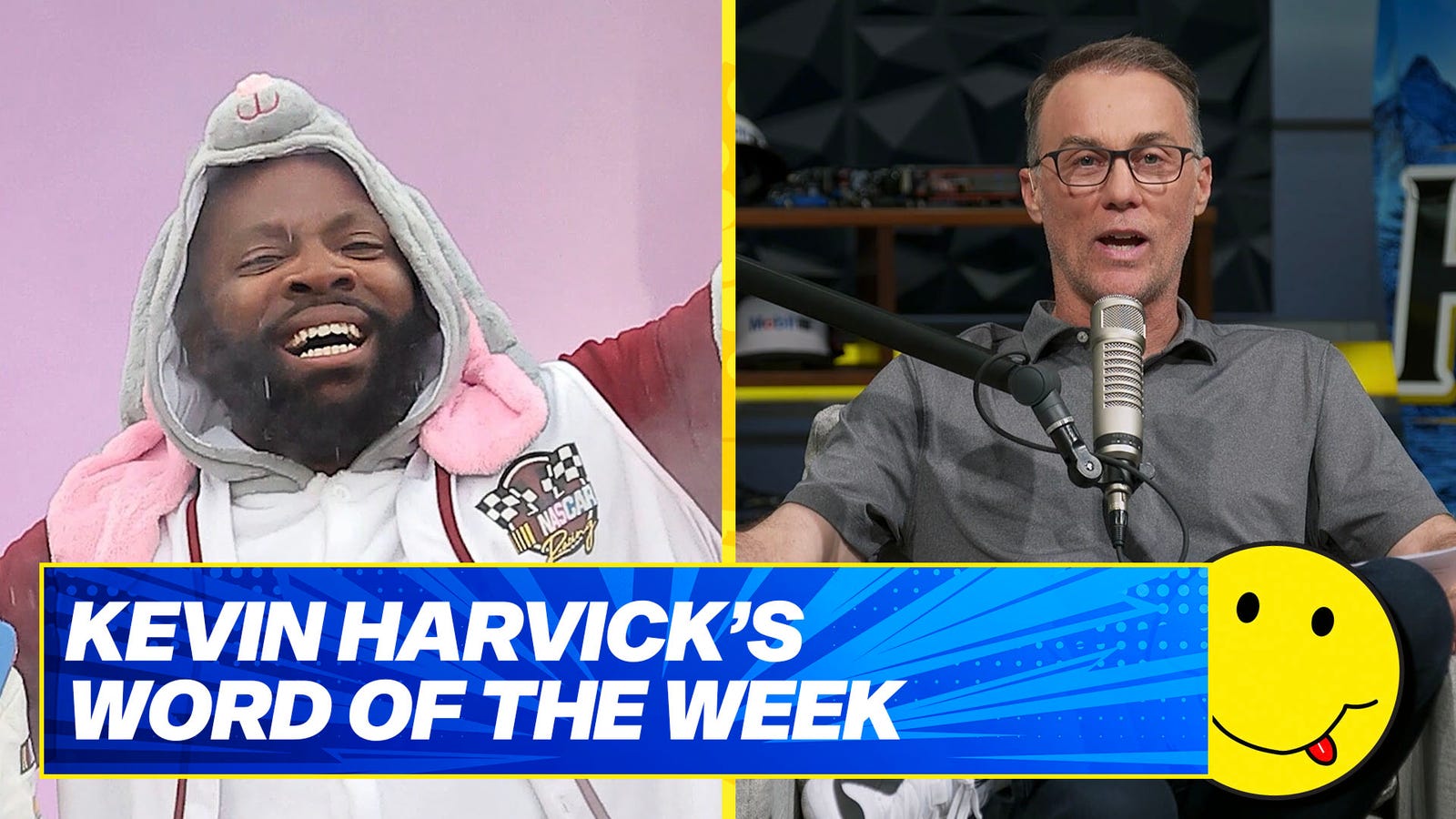 Kevin Harvick’s word of the week, Mamba wears bunny suit for NASCAR broadcast