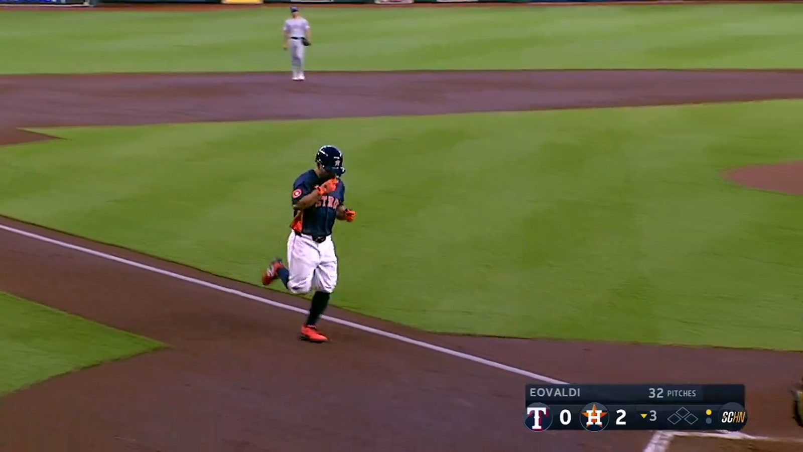 Astros' Jose Altuve cranks his second home run of the game against the Rangers