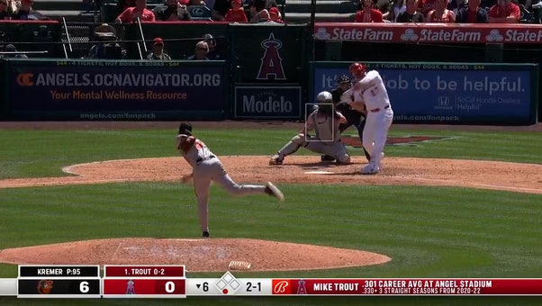 Angels' Mike Trout launches his 10th home run of the season and second of the game vs. Orioles