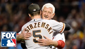 Giants' Mike Yastrzemski, grandson of Red Sox HOFer Carl Yastrzemski, crushes a homer against his grandfather's former team