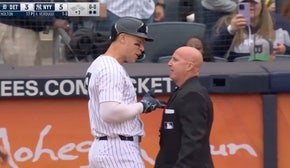 Yankees' Aaron Judge is ejected for the first time after arguing a strike three call vs. the Tigers