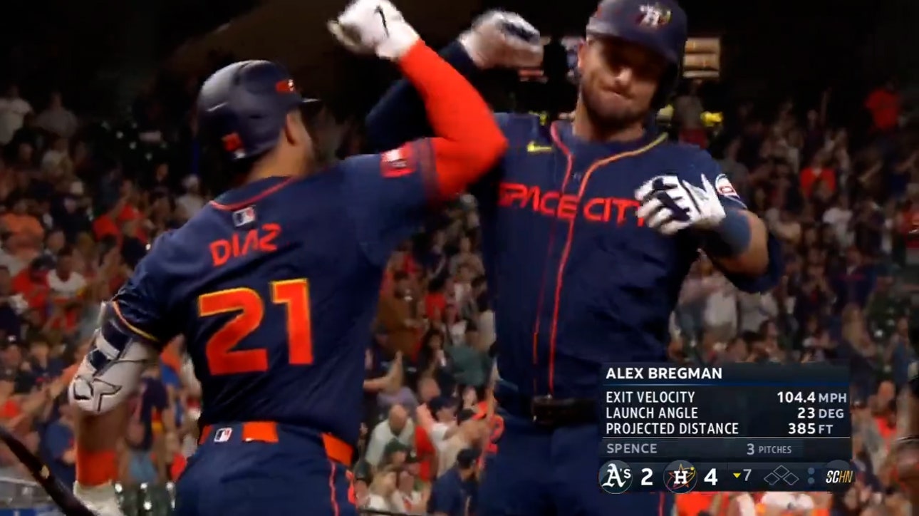 Alex Bregman homers for a second time to extend Astros' lead over Athletics 