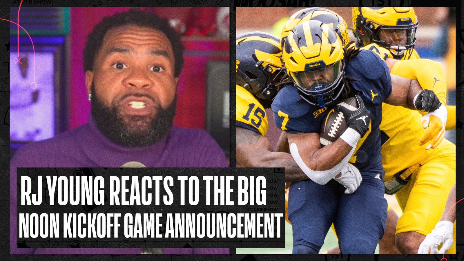RJ Young reacts to the Big Noon Kickoff game announcement schedule