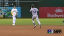 Ezequiel Tovar blasts his second home run of the game to extend the Rockies' lead over the Athletics