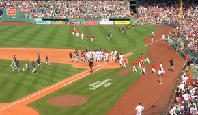 Benches and bullpens clear as a scuffle breaks out between the Red Sox and the Brewers
