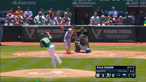 Kyle Tucker smashes his MLB-leading 18th home run to cap off a big inning for the Astros vs. the A's
