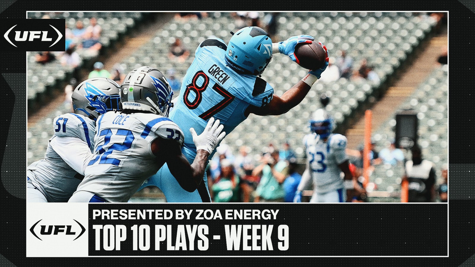 UFL top 10 plays from week 9 presented by ZOA Energy | United Football League