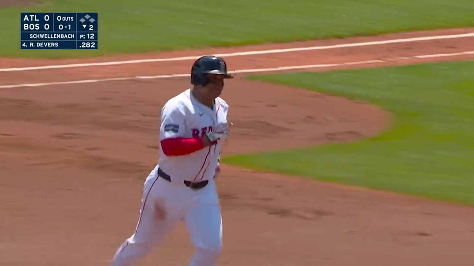 Rafael Devers smokes a solo homer as Red Sox take an early lead vs. Braves