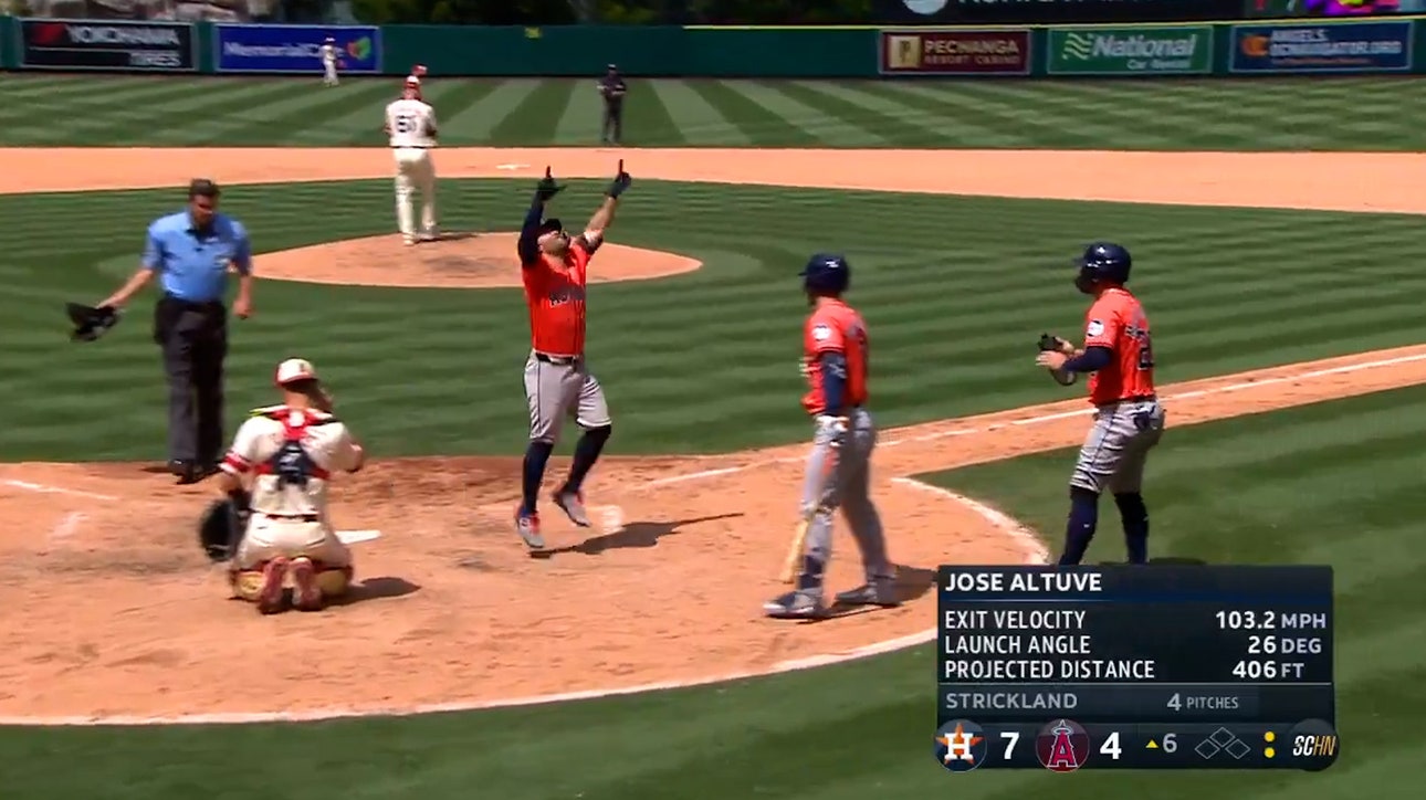 Jose Altuve CRUSHES a two-run homer to extend Astros' lead over Angels