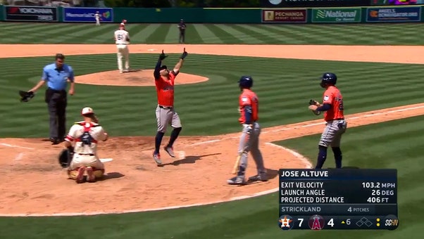 Jose Altuve CRUSHES a two-run homer to extend Astros' lead over Angels