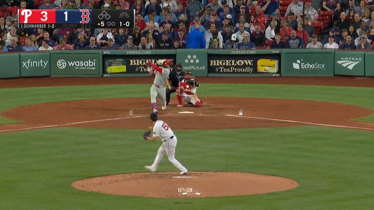Kyle Schwarber BLASTS a solo homer as Phillies extend lead over Red Sox