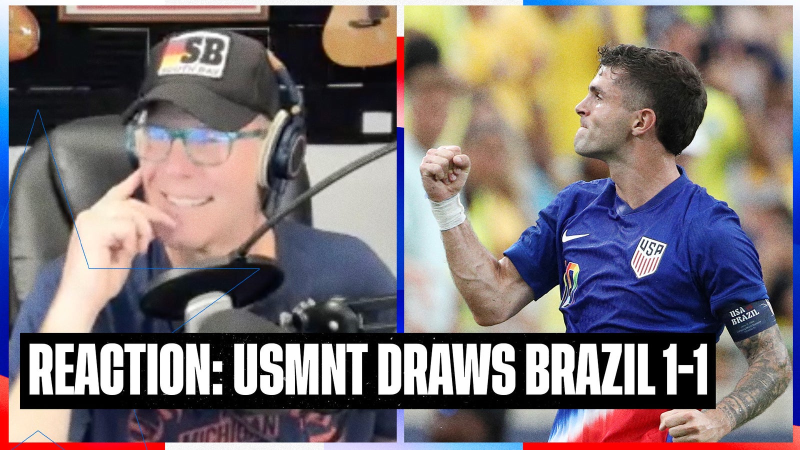 Instant reaction to USMNT drawing Brazil 1-1