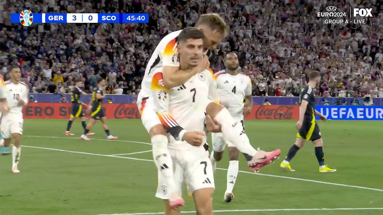 Germany takes a 3-0 lead after Ryan Porteous' red card and Kai Harvertz scores on a PK | UEFA Euro 2024