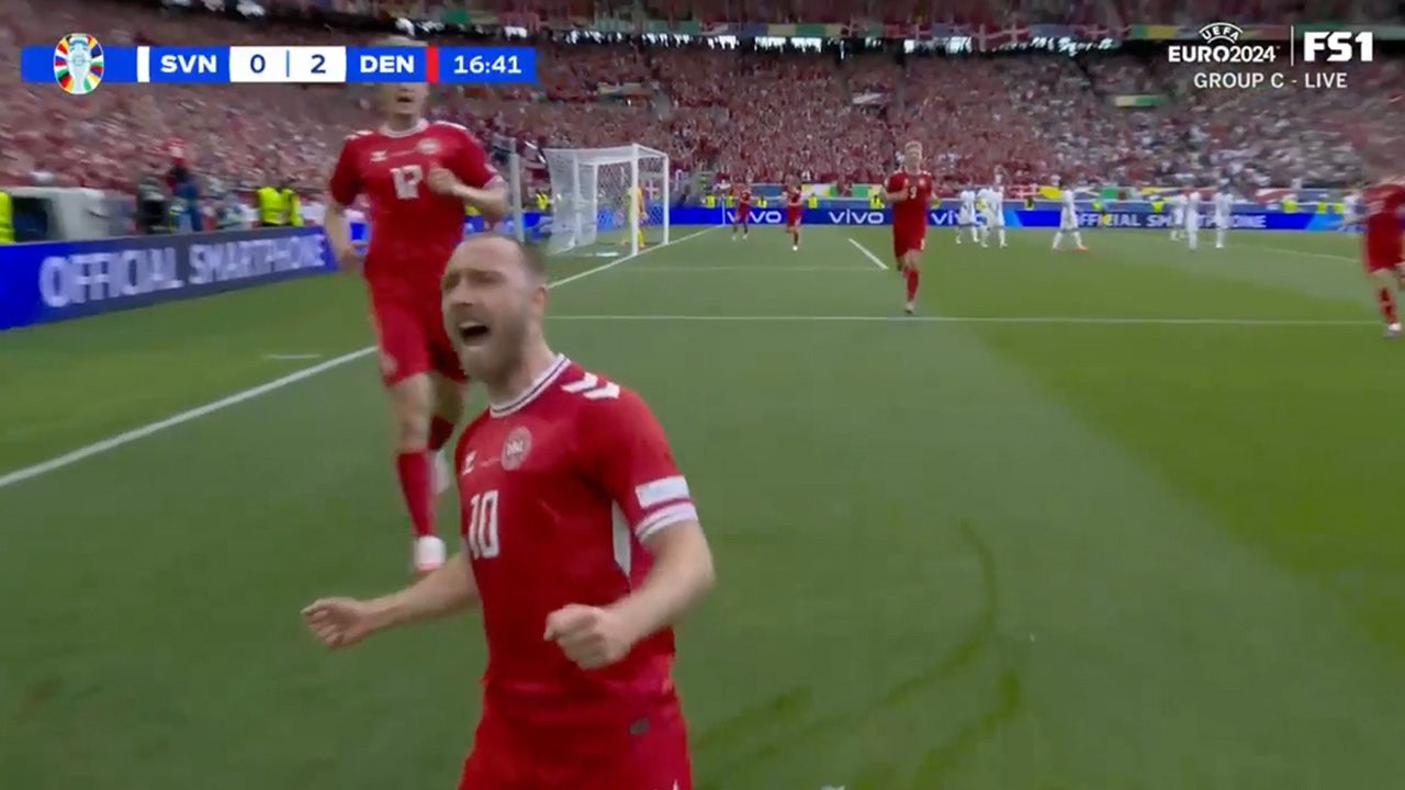 Christian Eriksen's return to UEFA Euro results in early score for Denmark | UEFA Euro 2024