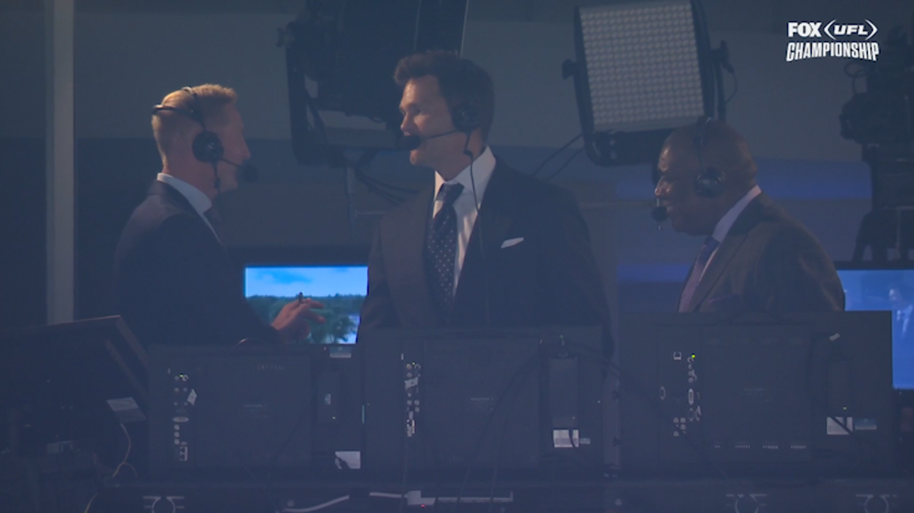 Tom Brady's best moments from his broadcast debut with FOX Sports at the UFL Championship