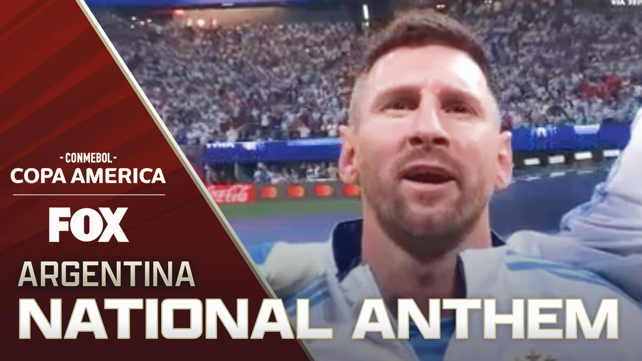 Lionel Messi sings Argentina's national anthem ahead of matchup vs. Canada | Copa América 2024