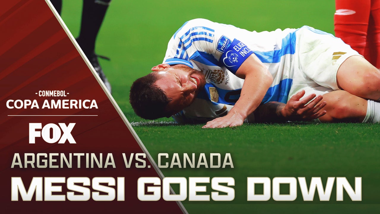 Lionel Messi has scary collision in 82' against Canada | Copa América 2024