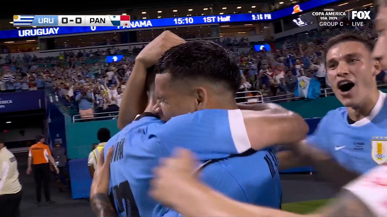 Maximiliano Araujo finds the net in 16' to give Uruguay a 1-0 lead over Panama | 2024 Copa América