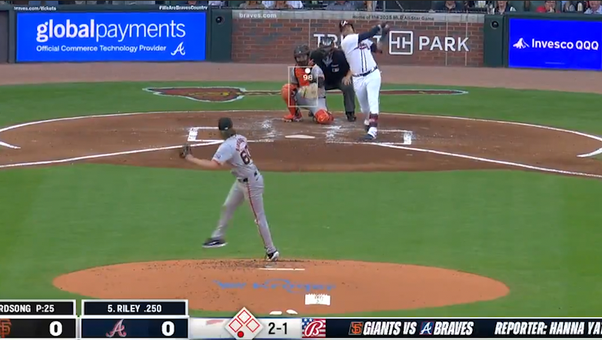 Austin Riley and Sean Murphy hit back-to-back home runs to give the Braves a lead over the Giants