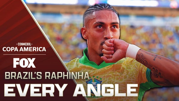 Brazil's Raphinha BENDS a free kick from outside the box in Copa América | Every Angle