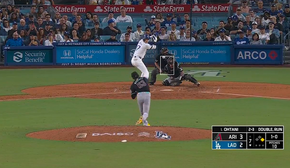 Dodgers' Shohei Ohtani slams a two-run home run vs. Diamondbacks